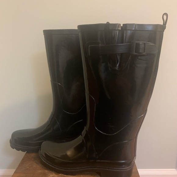 Esprit black rubber boots, size 6 - Picture 4 of 6